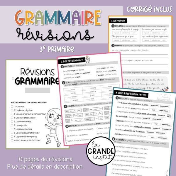 RÉVISIONS JUIN 3e primaire - PACK !