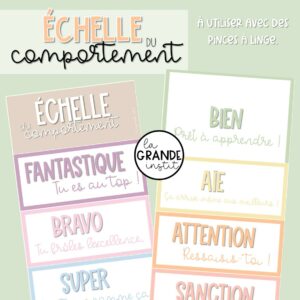 ÉCHELLE DU COMPORTEMENT - édition pastel