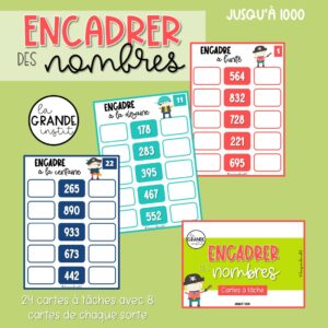 ENCADRER DES NOMBRES jusqu'à 1000 - càt
