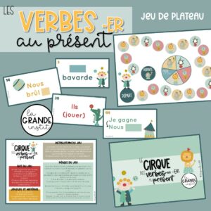 PRÉSENT des verbes en -ER - Jeu de plateau