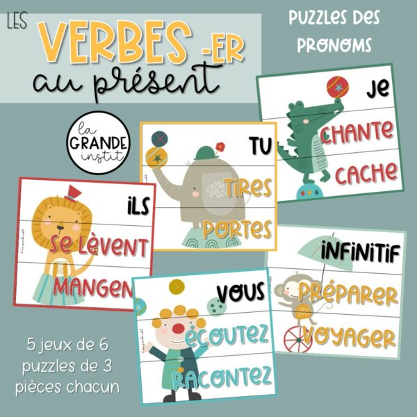 PRÉSENT des verbes en -ER - Puzzles