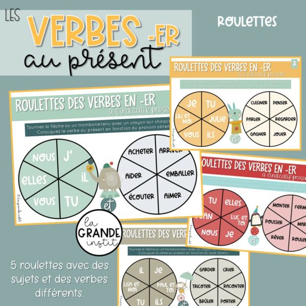 PRÉSENT des verbes en -ER - roulettes