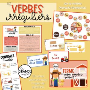 VERBES IRRÉGULIERS FRÉQUENTS - Jeu de plateau