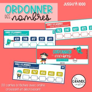 ORDONNER DES NOMBRES jusqu'à 1000 - càt