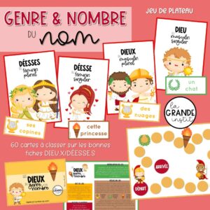 LES DIEUX DU GENRE ET DU NOMBRE - Jeu de plateau