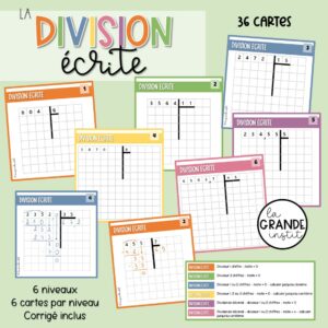 CALCULS ÉCRITS/POSÉS division - càt drill
