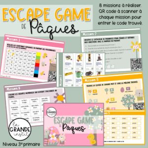 ESCAPE GAME de PÂQUES - 3e primaire