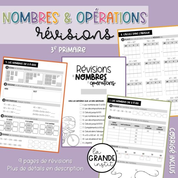 NOMBRES et OPÉRATIONS - Révisions juin 3e