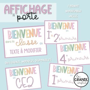 AFFICHAGE DE PORTE - édition pastel