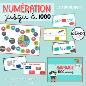 NUMÉRATION jusqu'à 1000 - Jeu de plateau