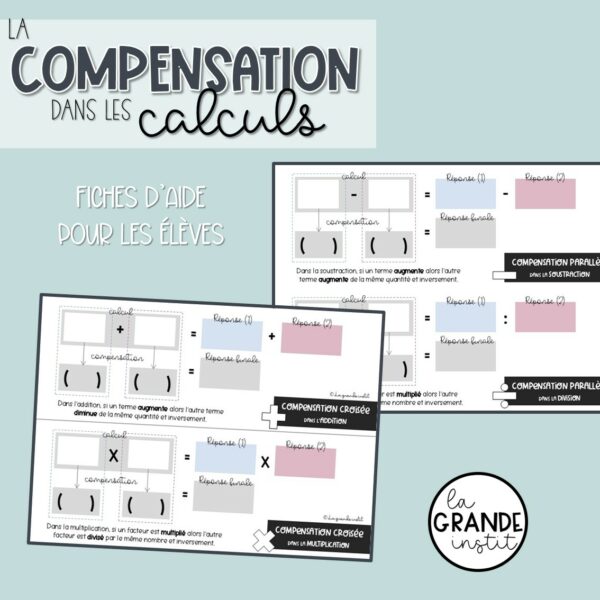 LA COMPENSATION - affiches et fiches manipulation