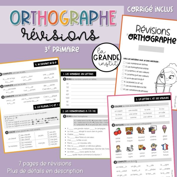 RÉVISIONS JUIN 3e primaire - PACK !
