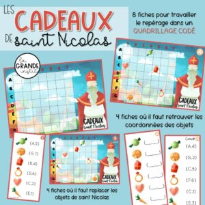 LES CADEAUX DE ST NICOLAS - quadrillage codé