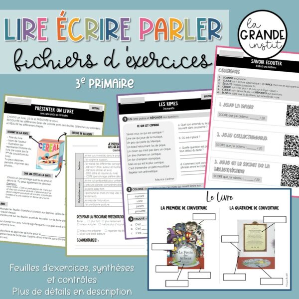 FICHIERS D'EXERCICES - 3e primaire - PACK !