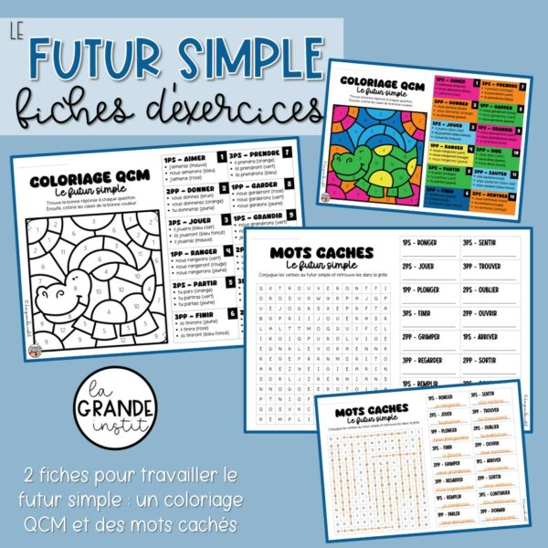 FUTUR SIMPLE - Fiches jeux/exercices