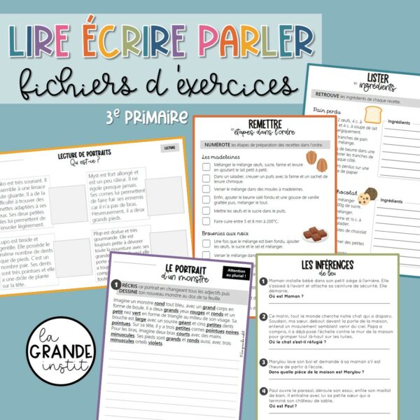 ÉCRIRE, LIRE, PARLER & ÉCOUTER - Cours de 3e