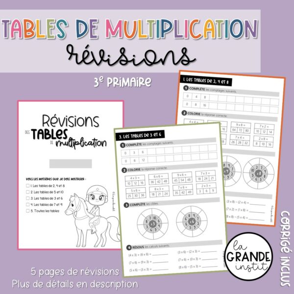 RÉVISIONS JUIN 3e primaire - PACK !
