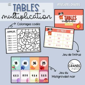 TABLES DE MULTIPLICATION - Ateliers divers