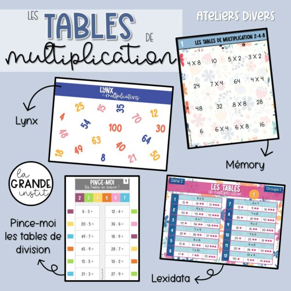 TABLES DE MULTIPLICATION - Ateliers divers