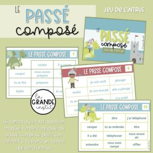 PASSÉ COMPOSÉ - verbes conjugués et à l'infinitif - jeu de l'intrus