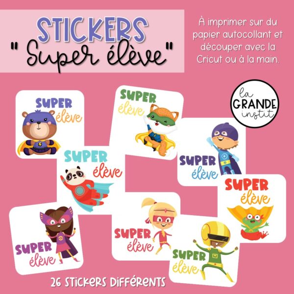 STICKERS Super élève
