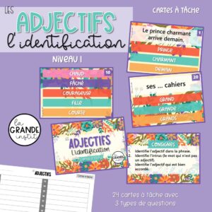 LES ADJECTIFS niveau 1 - càt