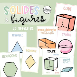 SOLIDES et FIGURES - affichage pastel