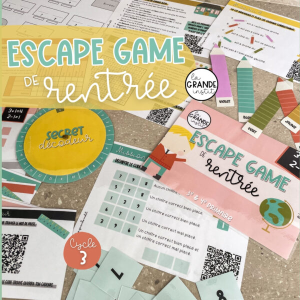 ESCAPE GAME de rentrée - 3e et 4e