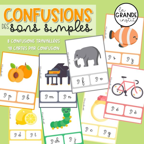 CONFUSIONS DES SONS SIMPLES - cartes à pince