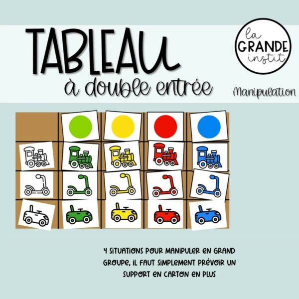 TABLEAU À DOUBLE ENTRÉE - Pack