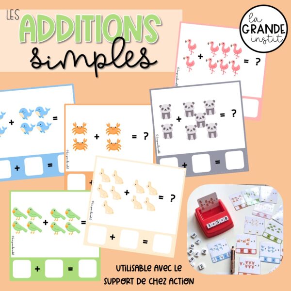 ADDITIONS SIMPLES - cartes à tâche