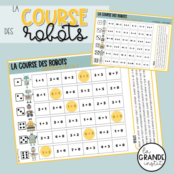LA COURSE DES ROBOTS - Calculs P1/P2