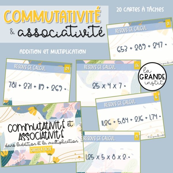 COMMUTATIVITÉ et ASSOCIATIVITÉ - càt
