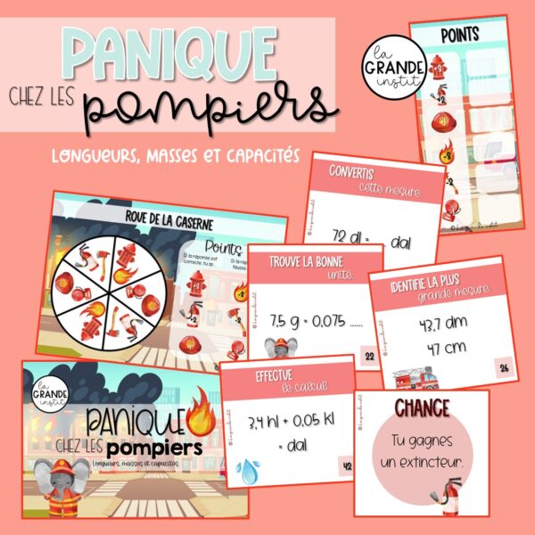 Diapositive48 PANIQUE CHEZ LES POMPIERS - Longueurs, masses et capacités