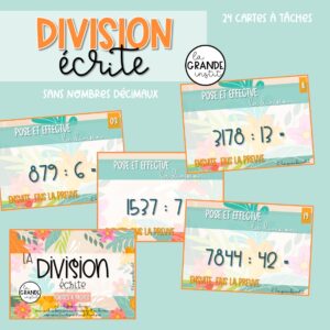 DIVISION ECRITE (sans décimaux) - càt