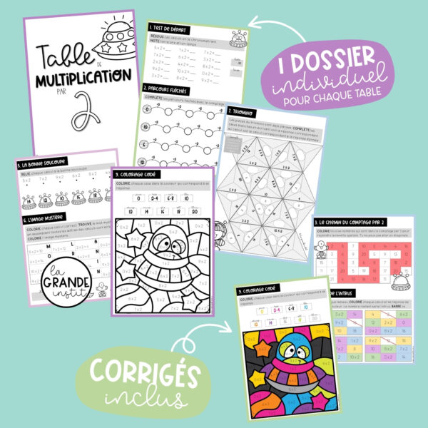 TABLES PAR 2, 5 et 10 - Livrets d'exercices ludiques