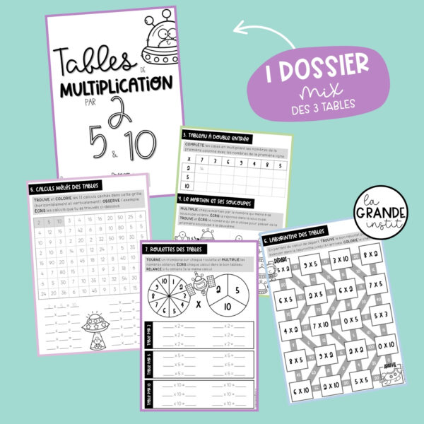 TABLES PAR 2, 5 et 10 - Livrets d'exercices ludiques