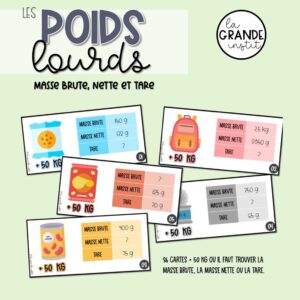 LES POIDS LOURDS - masse brute, nette et tare