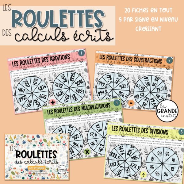 Diapositive55 LES ROULETTES DES CALCULS ÉCRITS/CALCULS POSÉS