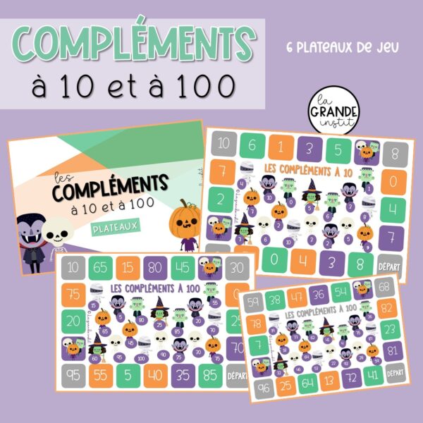 Diapositive59 LES COMPLÉMENTS À 10 et À 100 - jeux de plateau