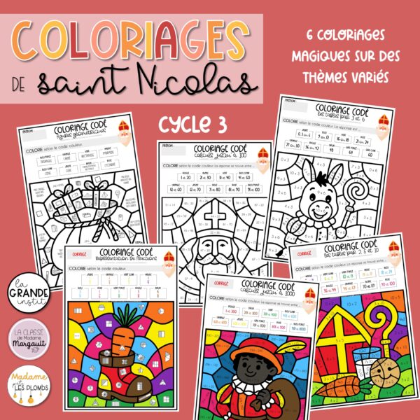 003 COLORIAGES de saint Nicolas - P1 à P6