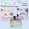1 TABLES - Livrets d'exercices - PACK