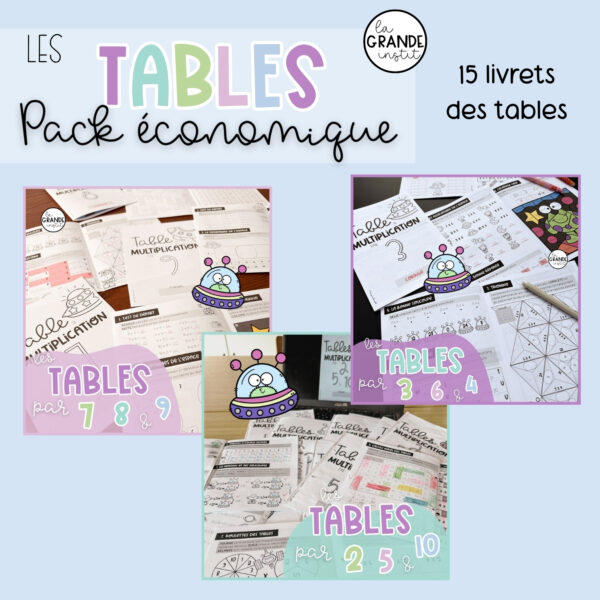 1 TABLES - Livrets d'exercices - PACK
