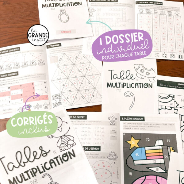 TABLES PAR 7, 8 et 9 - Livrets d'exercices