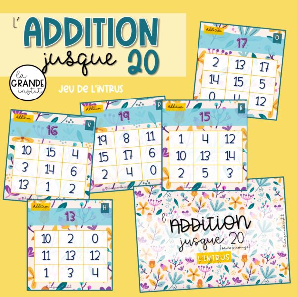 81 L'ADDITION JUSQUE 20 (sans passage) - Jeu de l'intrus