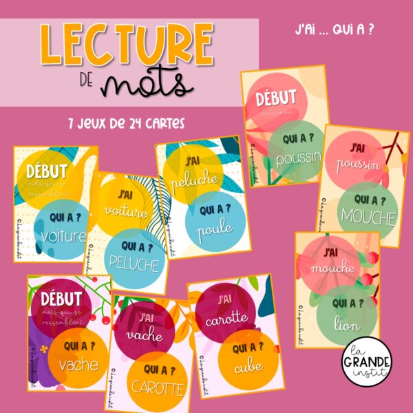 85 LECTURE DE MOTS - J'ai / qui a ?