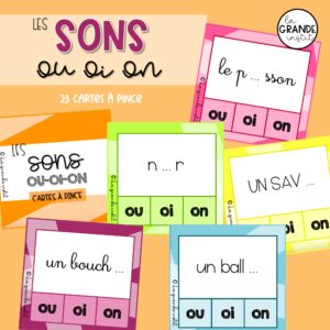 Les sons OU-OI-ON - cartes à pince