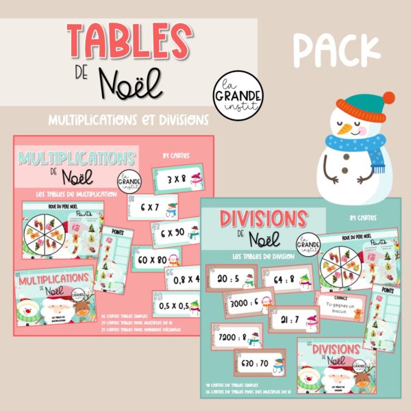 Diapositive73 LES TABLES DE NOËL - multiplications et divisions - PACK