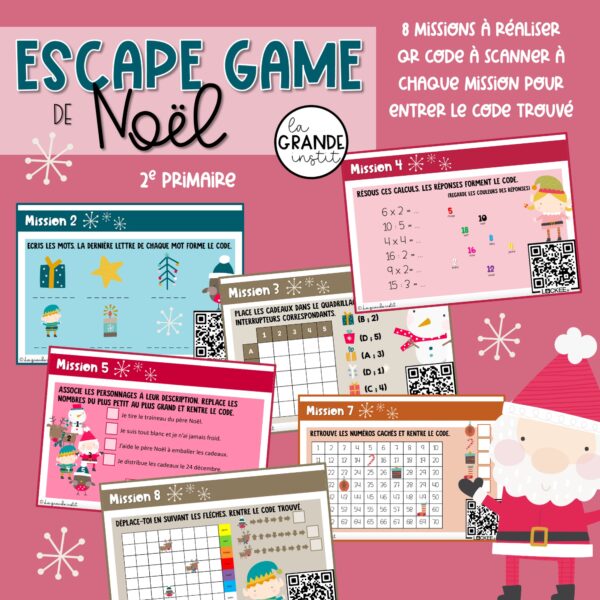 Diapositive75 ESCAPE GAME de NOËL - 2e primaire