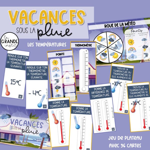 92 VACANCES SOUS LA PLUIE - Les températures